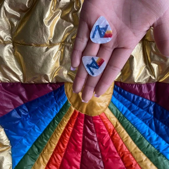 Gold Puffer Jacket with Logo - Picture 9 of 10